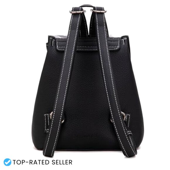 Vegan Leather Mini Backpack Convertible Shoulder Bag Chic Y2K Style Small Purse